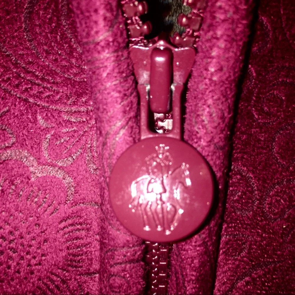 Outback Faux Shearling Coat Soft Lux Burgundy Red size Small fit Like a Medium - Picture 7 of 8